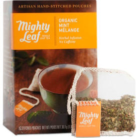 Mighty Leaf® Tea Whole Leaf Tea Pouches Organic Mint Melange 15/Box 510142