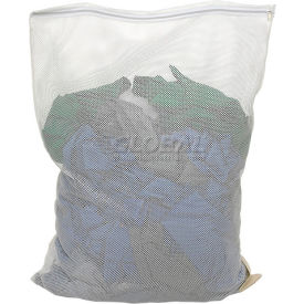 Mesh Bag W/ Nylon Zipper Closure White 18x24 Heavy Weight H-524ZR - Pkg Qty 12
