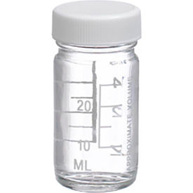 Wheaton® 1 oz Graduated Glass Volumetric Bottles PP/PTFE Lined Caps Case of 48 W216971