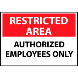 Restricted Area Plastic - Authorized Employees Only RA4RB