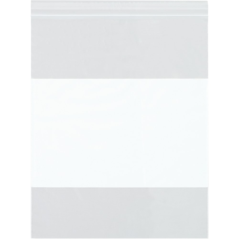Partners Brand 2 Mil White Block Reclosable Poly Bags, 12in x 18in, Clear, Case Of 1000 MPN:PB3989