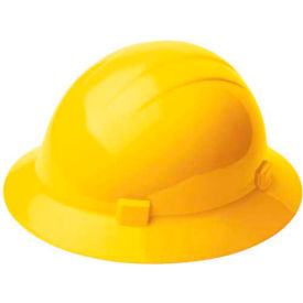 ERB® Americana 360™ Full Brim Hard Hat 4-Point Mega Ratchet® Suspension Yellow WEL20005YE