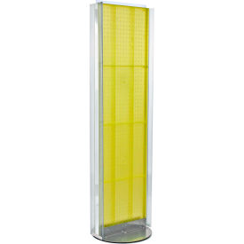Global Approved 700256-YEL Pegboard Floor Stand W/5