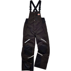 Ergodyne N-Ferno 6471 Heavy Duty Insulated Bib Overalls ANSI Class E 500D Nylon 4XL Black 41218