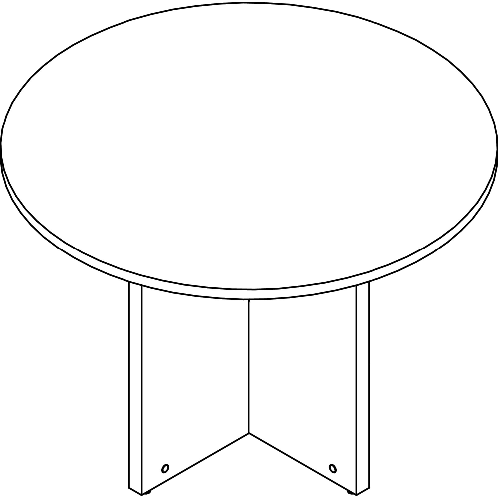 Lorell Prominence 2.0 Round Laminate Conference Table, 29inH x 42in Diameter, x 1in Thickness Top, Gray MPN:PT42RGE