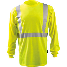OccuNomix Premium Long-Sleeve Wicking T-Shirt Hi-Vis Yellow 5XL LUX-LST2-Y5X LUX-LST2-Y5X