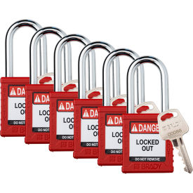 Brady® Safety Lockout Padlock Keyed Different 1-1/2