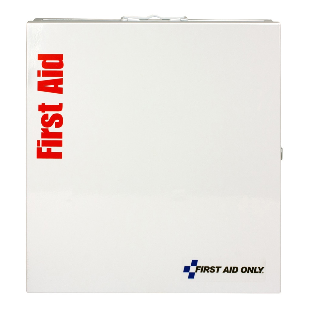 First Aid Only SmartCompliance Metal First Aid Cabinet With Medications, White, 241 Pieces MPN:746000