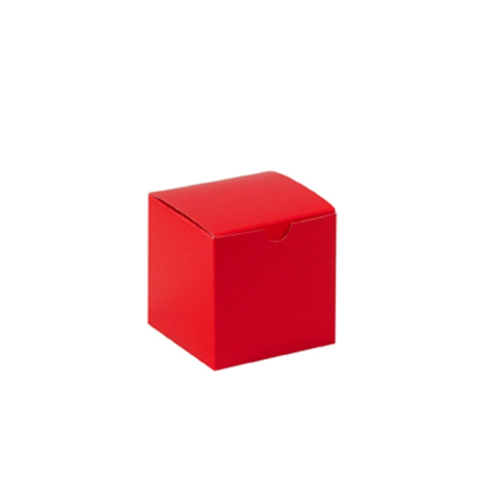Partners Brand Holiday Red Gift Boxes 4in x 4in x 4in, Case of 100 MPN:GB444R