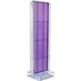 Global Approved 700778-PUR Two-Sided Pegboard Floor Display W/ Studio Base 17
