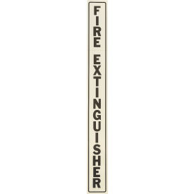 Vertical Decal Fire Extinguisher Lettering On Clear Film Black LDVBFE