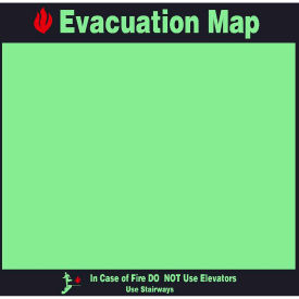 Evacuation Map Holder Photoluminescent Lettering EMH5
