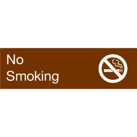 Engraved Sign - No Smoking - Brown EN15BN