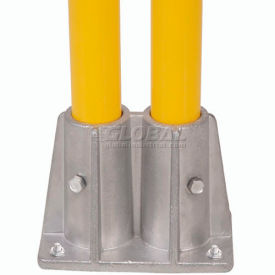 GoVets™ Double Socket Base For Pedestrian Barrier Black 375940