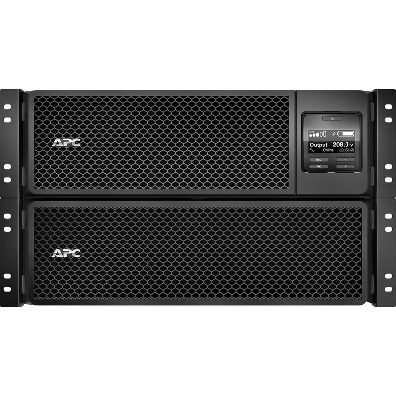 APC Smart-UPS On-Line, 10kVA/10kW, Rackmount 6U, 208V, 4x L6-20R+2x L6-30R NEMA outlets, Network Card+SmartSlot, Extended runtime, W/ rail kit MPN:SRT10KRMXLT