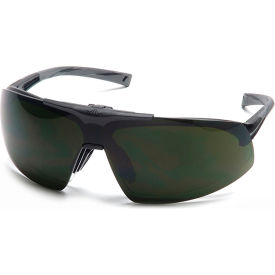 Pyramex® Onix® Plus Safety Glasses Anti-Fog Shade 5.0 IR Green Lens/Black Frame SB4950STP - Pkg Qty 12