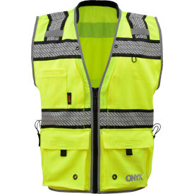 GSS Safety ONYX Class 2 Surveyor's Safety Vest-Lime-M 1511-M