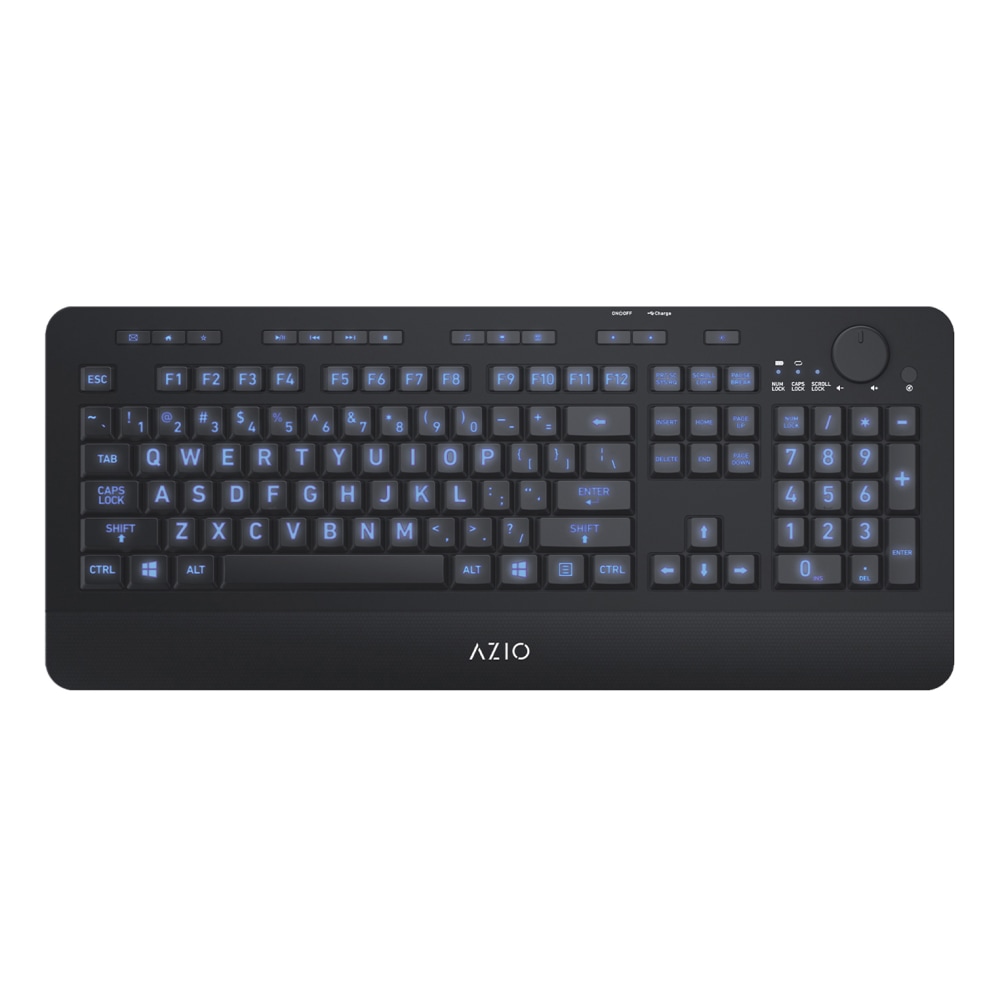 Azio Vision KB510W Large Font Wireless Keyboard MPN:KB510W