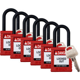 Brady® Safety Lockout Padlock Keyed Different 1-1/2