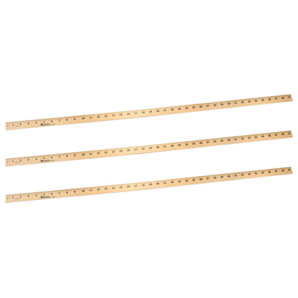 Learning Resources Wooden Meter Sticks, Natural, Pack Of 3 Sticks MPN:STP34039-3