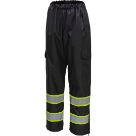 GSS Safety Class E Two Tone Rain Pants-Black-S/M 6717-S/M