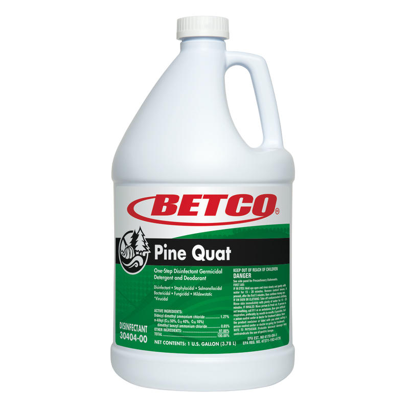 Betco Pine Quat Floor Disinfectant/Deodorizer, Pine Scent, 128 Oz Bottle, Case Of 4 MPN:304048VEA