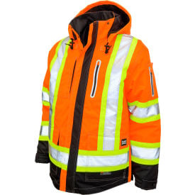 Tough Duck Men's Ripstop 4-In-1 Safety Jacket 2XL Fluorescent Orange S18721-FLOR-2XL