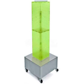 Global Approved 703386-GRE 4-Sided Interlocking Pegboard Display W/ Wheels 8