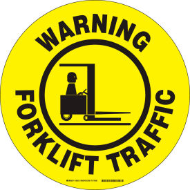 Brady® 104512 Floor Warning Forklift Traffic Sign Yellow/Black Polyester 17