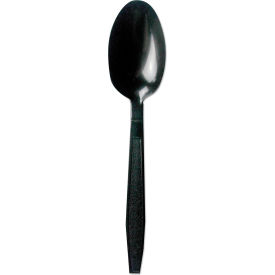 Boardwalk® Heavyweight Teaspoon Polypropylene Black Pack of 1000 BWKTEAHWPPBLA