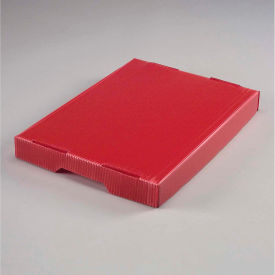 GoVets™ Corrugated Plastic Postal Mail Tote Lid Red - Pkg Qty 10 916RD257