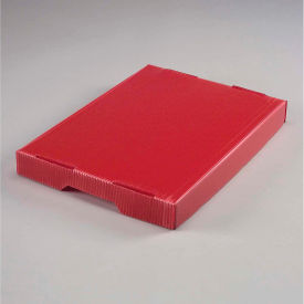 GoVets™ Corrugated Plastic Postal Mail Tote Lid Red 916RD257