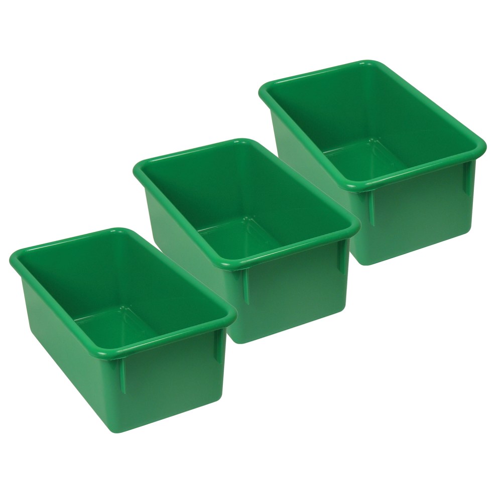 Romanoff Stowaway Trays, 5-1/4inH x 7-3/4inW x 13-1/4inD, Green, Pack Of 3 Trays MPN:ROM12105-3