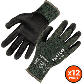 Ergodyne® Proflex 7070 Cut Resistant Gloves Nitrile Coated ANSI A7 L Green 12 Pairs 18034