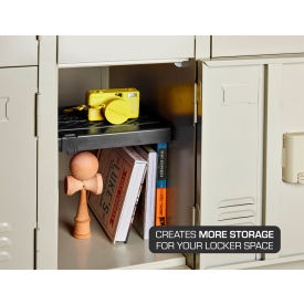LockerMate Adjust-A-Shelf School Locker Shelf Black 05024