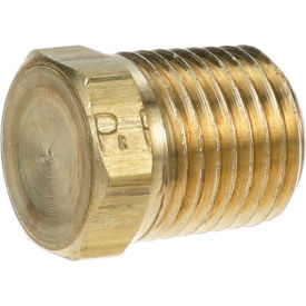 Allpoints 26-1989 Brass Hex Head Plug; 1/4