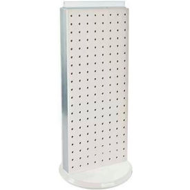 Global Approved 700508-WHT Revolving Pegboard Countertop Display Unit 8