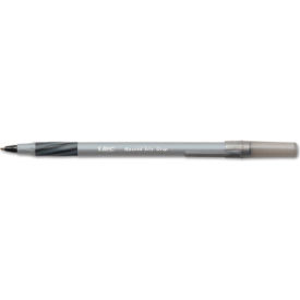 BIC® Round Stic Grip Xtra Comfort Ballpoint Pen Easy-Glide System 1.2 mm Black Ink Dozen GSMG11BK