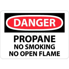 NMC D397RB OSHA Sign Danger Propane No Smoking No Open Flame 10