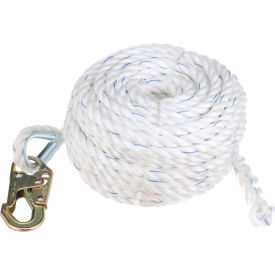 PeakWorks® Standard Vertical Lifeline Snap Hook & Back Splice 5/8