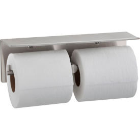 Bobrick Double Roll Toilet Tissue Dispenser W/ Utility Shelf Surface Mounted - B-540 B-540