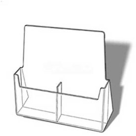 Side-By-Side Trifold Literature Holder 9-1/2
