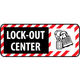 Pictorial OSHA Sign - Plastic - Lock Out Center SA148R