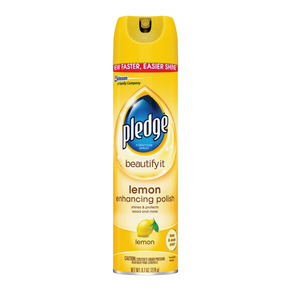 Pledge Lemon Clean Furniture Spray, Lemon Scent, 9.7 Oz Can MPN:CB723725