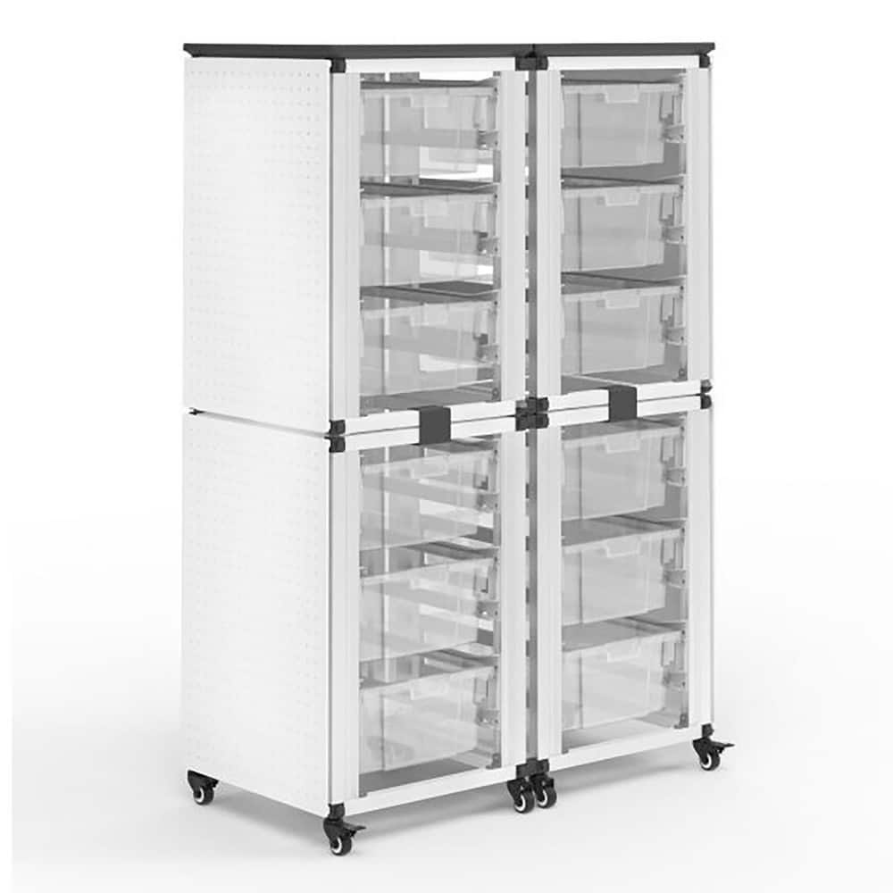 Carts, Cart Type: Modular Classroom Storage Cabinet Cart , Assembly: Assembly Required , Load Capacity (Lb. - 3 Decimals): 220.000 , Color: Black  MPN:MBS-STR-22-12L