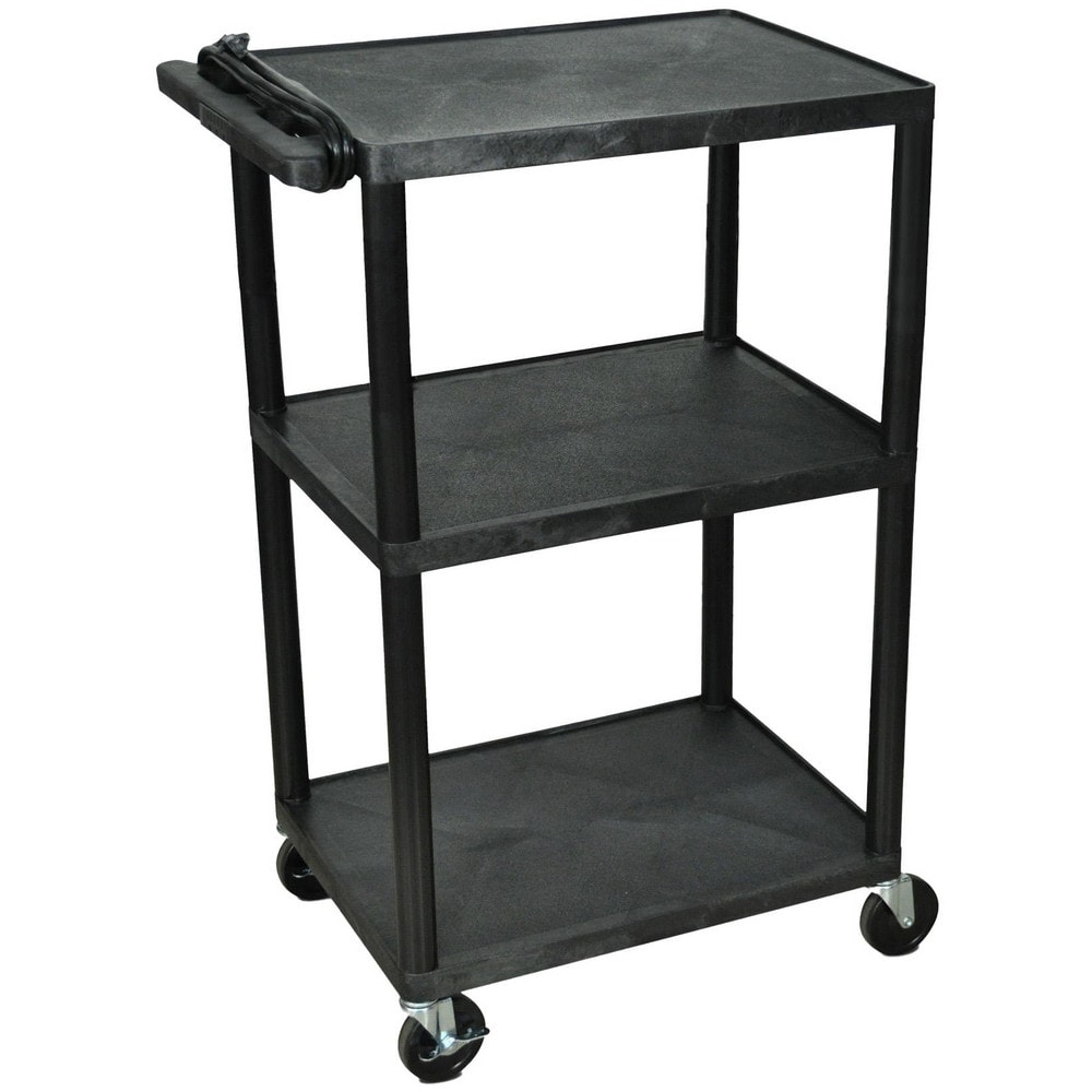 Carts; Cart Type: Utility ; Caster Type: 2 Locking, 4 Swivel ; Caster Material: TPR ; Material: Recycled Molded Plastic ; Length (Inch): 18 ; Width (Inch): 24 MPN:UCPL2E-B