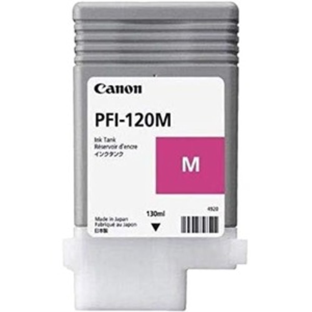 Canon PFI-120 M - 130 ml - magenta - original - ink tank - for imagePROGRAF GP-200, GP-300, TM-200, TM-205, TM-300, TM-305 MPN:2887C001