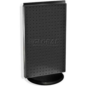 Global Approved 700513-BLK Two-Sided Revolving Pegboard Countertop Display 13.5