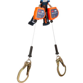 3M DBI-SALA Nano-Lok Edge Twin-Leg Personal Self Retracting Lifeline Steel Rebar Lock Hook 8'L 7012819222