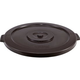 GoVets™ Plastic Trash Can Lid 44 Gallon Brown 463BN240
